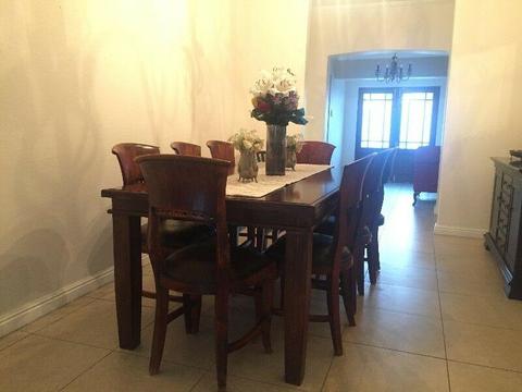 Dinning Room Table (kiaat) & Chairs 