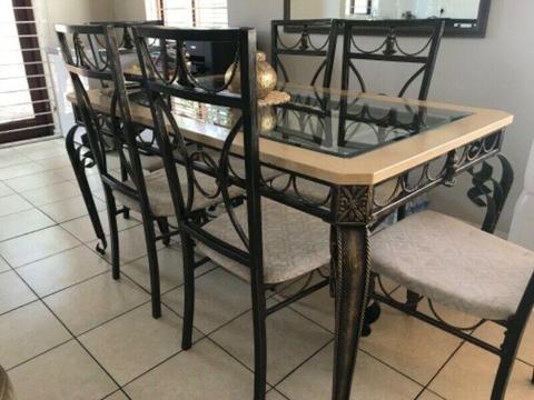 Wrought Iron Dining Table and Chairs 