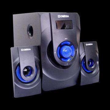 Omega 2.1 Speaker System Mega Bass OS-173 (BLUETOOTH-FM TUNER-USB-SD CARD-AUX + REMOTE) 