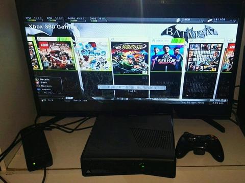 Chipped Xbox 360 Slim 500Gb with 65 Latest Games + FIFA 19 