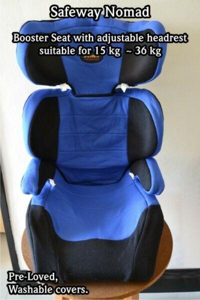 Safeway Monza Booster Seat (Without harness) Blue, with cup holders 