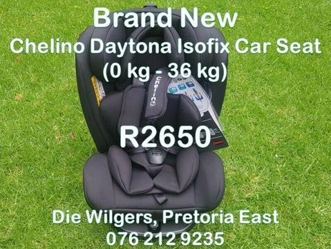 Brand New Chelino Daytona Isofix Car Seat (0 kg - 36 kg) - Black 