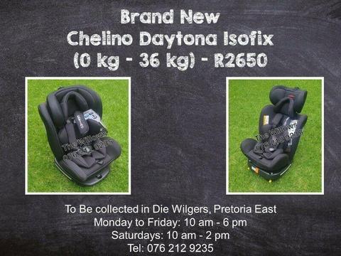 Brand New Chelino Daytona Isofix (0 kg - 36 kg) - Black 