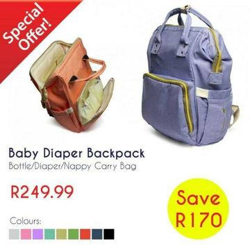 Diaper Backpack / Nappy Bag on SALE with FREE DELIVERY NATIONWIDE 