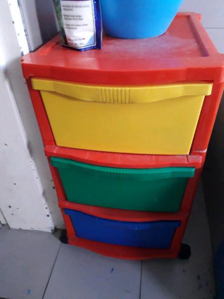 Multi coloured drawers 