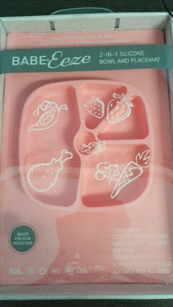 Never been used Babe-Eeze 2 in 1 Silicone Bowl & Placemat (Pink) Negotiable 