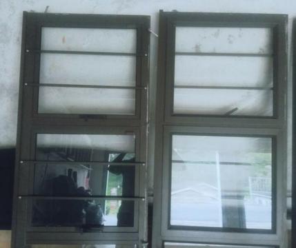 Brown Alluminium sliding door and windows 