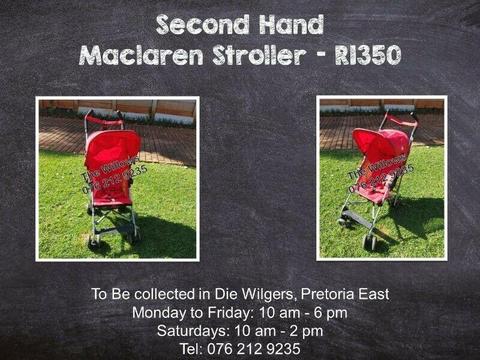Second Hand Maclaren Stroller 