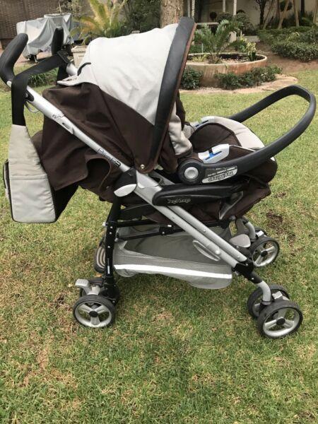 Peg Perego Pram and baby chair and nappy bag for sale  