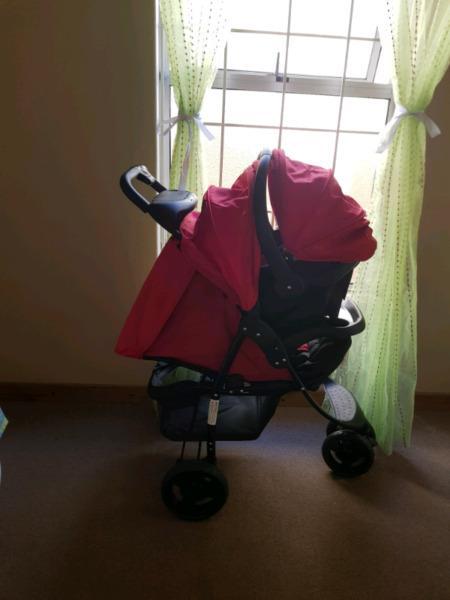 Red Bouncer Pram  