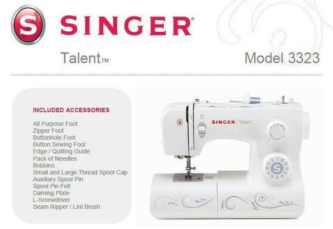 Brand new Singer Talent 3323 sewing machines on special @ wynberg sewing centre 