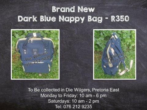 Brand New Dark Blue Nappy Bag 