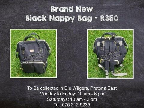 Brand New Black Nappy Bag 