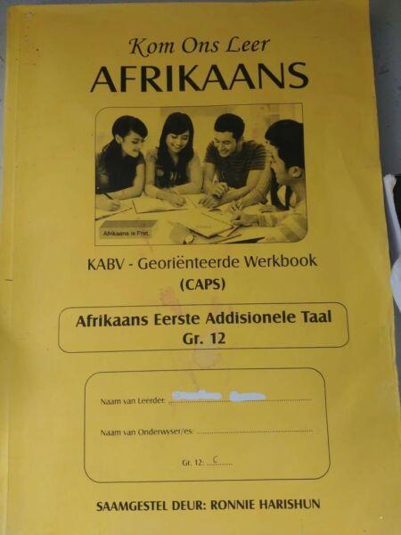 Grade 12 Afrikaans book  
