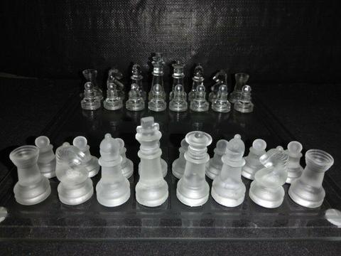 Glass chess set 