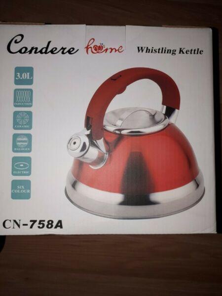 Condere Whistling Kettle – Red (NEW) 