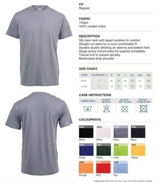 Branded/Unbranded Bulk Supply Of Crew Neck T-shirts 