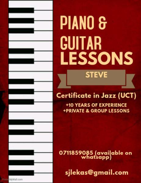 Piano & Guitar lessons for beginners 