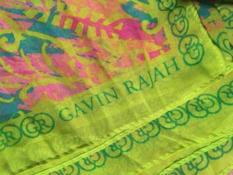 Lime Gavin Rajah designer summer scarf 