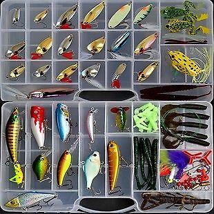 Fishing Lures set including tackle box (About 106 pcs) 