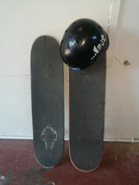 Skateboard + spares 