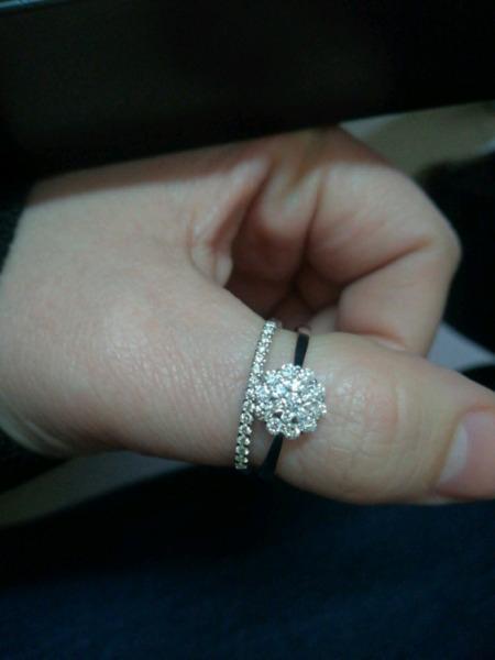 Wedding and engagement ring 