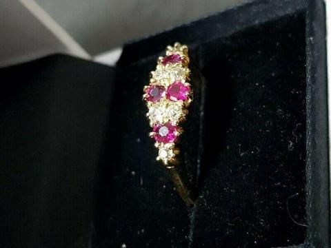 18k Ruby and Diamond Ring 