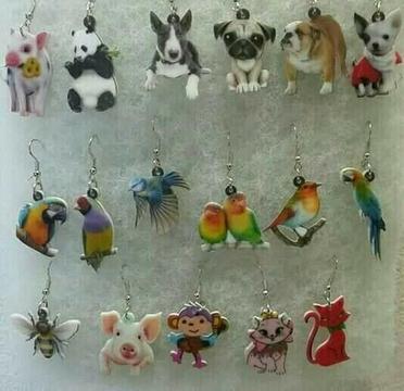 Earrings. Acrylic. Animal/Pet Theme. Unique and Affordable. R80.00/Pair 