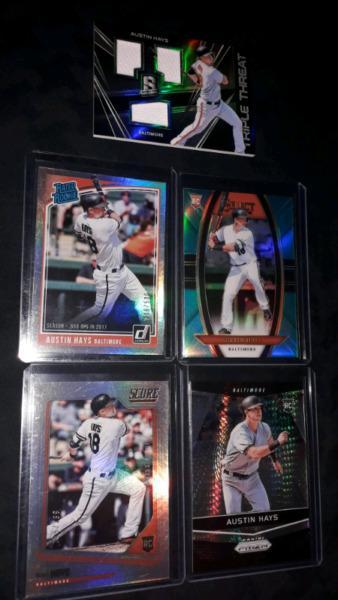 Baseball Collector Cards Featuring Austin Hays ×5 Cards including Triple Thread!&Rookie Cards. 
