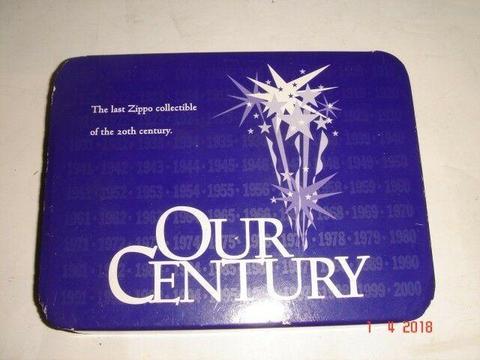 ZIPPO, OUR CENTURY, original box, packaging ONLY 