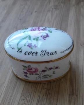 Crown Staffordshire bone china trinket box  