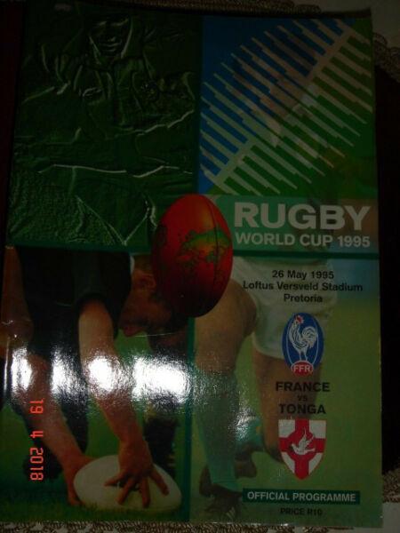 Rugby World Cup 1995, Official program France vs Tonga 