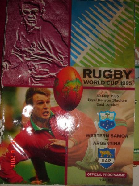 Rugby World Cup 1995, Official program western Samoa vs Argentina 