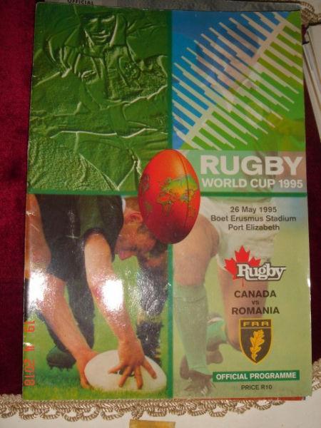 Rugby World Cup 1995, Official program Canada vs Romania 