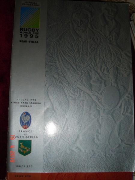 Rugby World Cup 1995, Official program France vs South Africa 