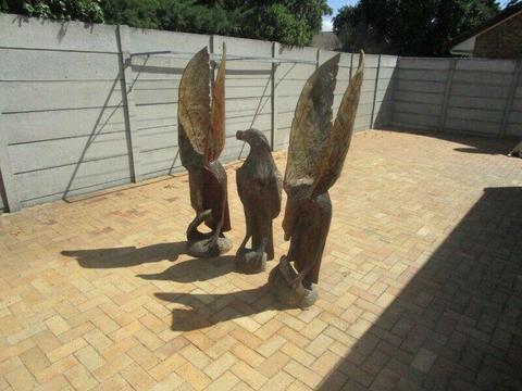 Wooden Carved Statue Eagles 