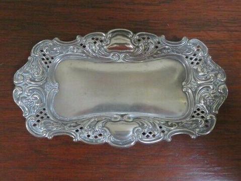 Hallmarked silver tray. Birmingham 1903-04. 