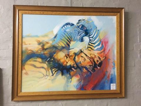 Stunning Wildlife Oil Painting- Peter Botha. 