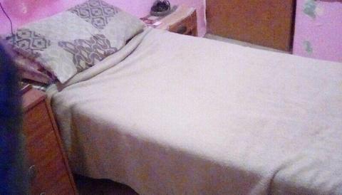 Single bed with matress for sale 