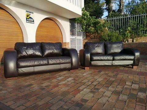 2 Bedroom House Lounge Suite 2 Pc Genuine Leather Couches Curved Arms Call Bobby 0764669788 