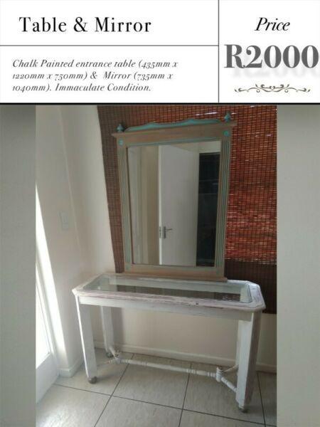 Entrance Table and Mirror 