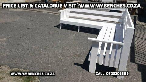 INDOOR and OUTDOOR --- WOODEN FURNITURE, FULL PRICE LIST --- CATALOGUE VISIT--- WWW.VMBENCHES.CO.ZA 