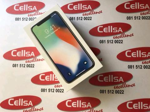 iPhone X Silver 256g BRAND NEW SEALED - CellSA Original 