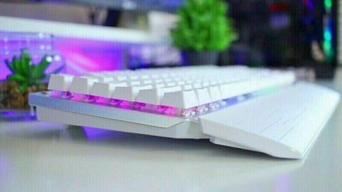 Mechanical Gaming Keyboard White | Redragon K555W INDRAH| RGB | Cherry MX Blue 