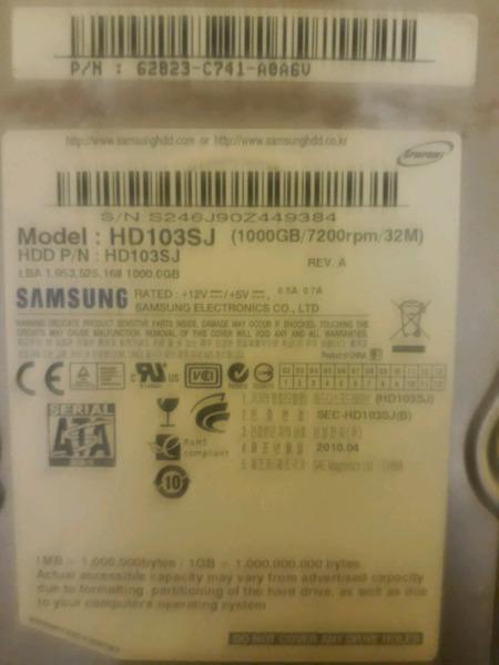 Samsung 1tb hard drive 3.5 