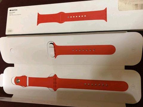 APPLE WATCH 42MM SPORT BAND ORANGE STRAPS - ORIGINAL 