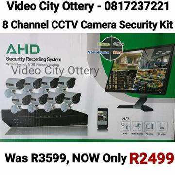 AHD 8 Channel CCTV Full Camera Security Kit 