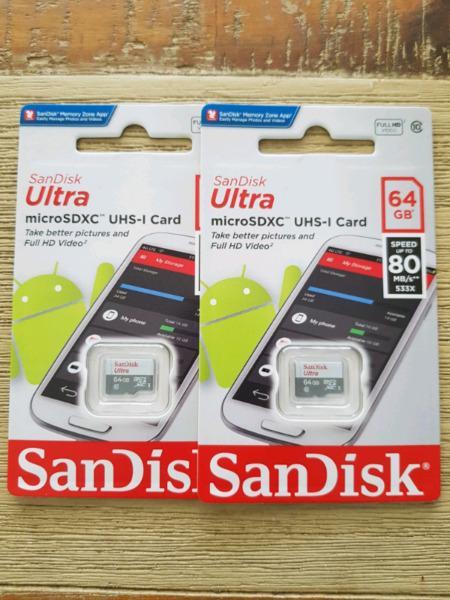SanDisk Ultra 64GB microSD Cards For Sale (Free Shipping Anywhere in SA) 