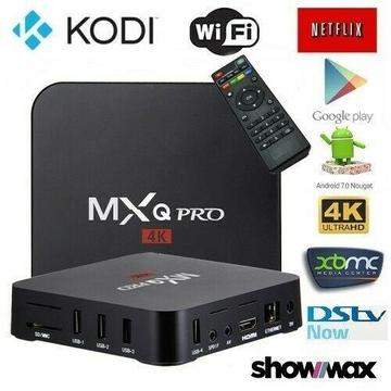 MXQ 4K PRO Android 7.1 TV Box Media Player HD, WIFI - Apple TV features, Kodi 18, DSTV NOW/SHOWMAX 