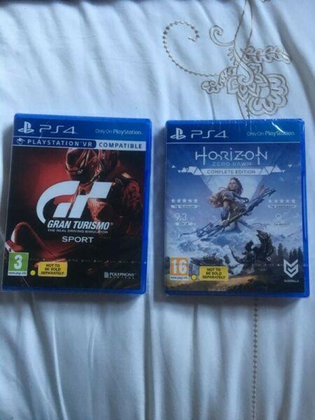 PS4 Games - Gran Turismo Sport & Horizon Zero Dawn Complete Edition 